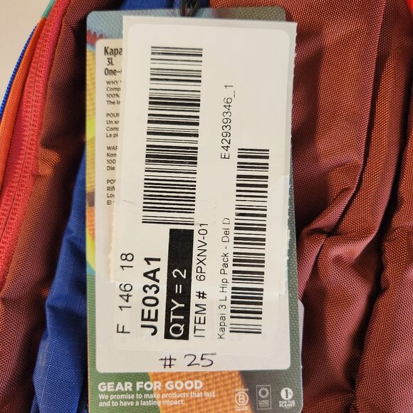 Cotopaxi Kapai 3L Hip Pack Del Dia Fanny Pack Belt Bag Unique Colorway #25 New - Picture 4 of 4